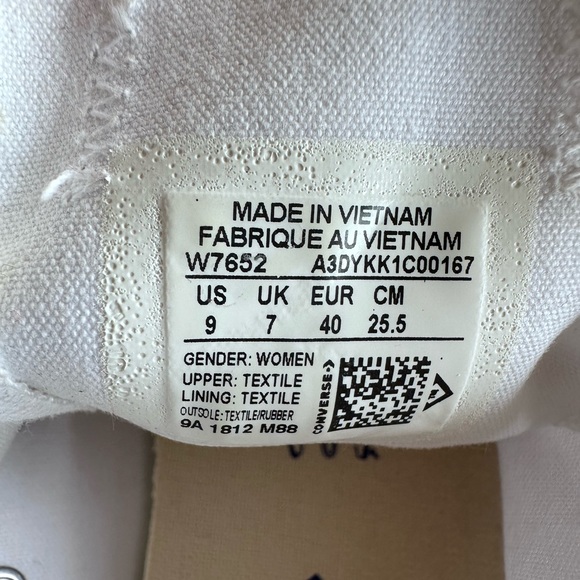 Converse Chuck Taylor All-Star Canvas Low-
Top Sneakers White Women's 9 - Picture 9 of 15